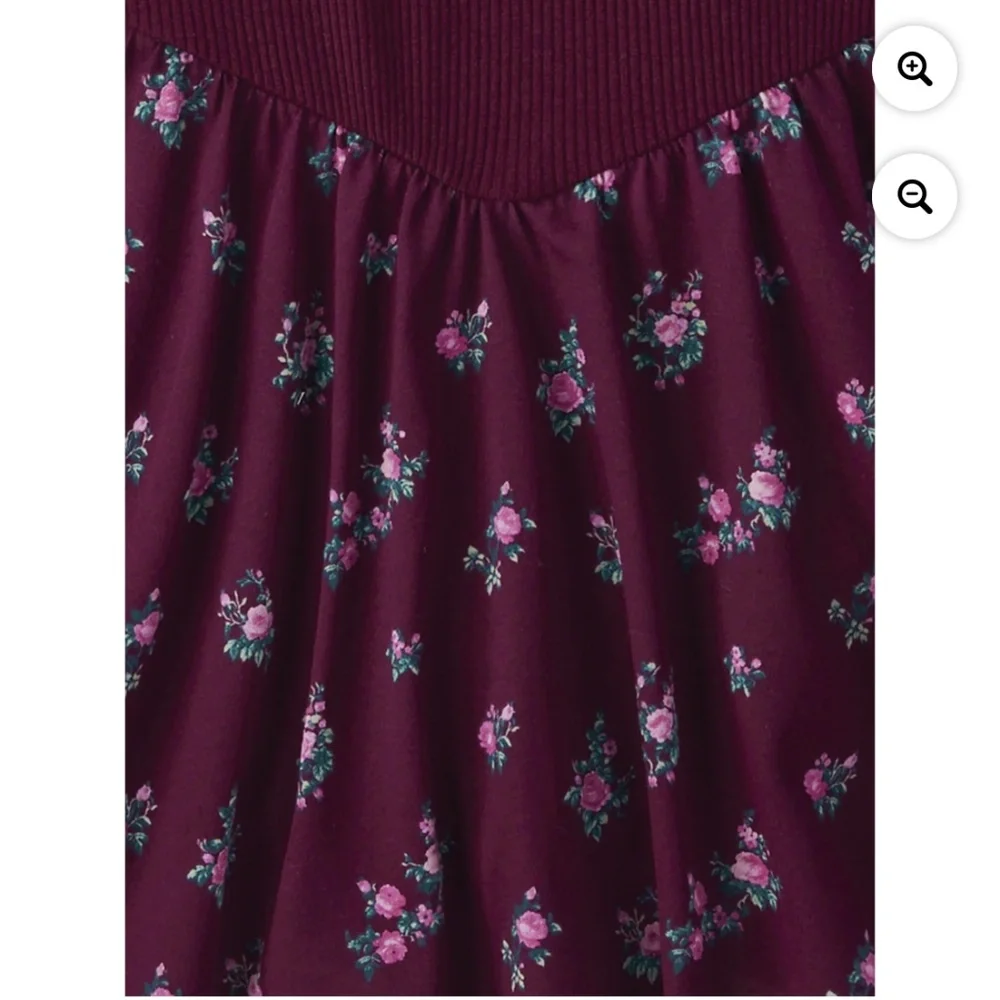 The Children’s Place Girls Maroon Floral Dress Size Medium (7-8) NWT